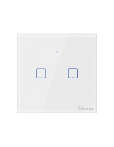 Intrerupator simplu cu touch Sonoff T1EU TX 2 Canale, Wi-Fi + RF 433