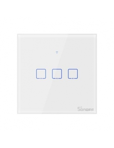 Intrerupator simplu cu touch Sonoff T1EU TX 3 Canale, Wi-Fi + RF 433